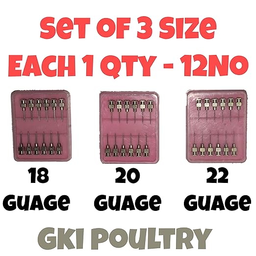 18-20-22 Gauge Standard Needle (Pack of 3- Each 12 No. Total 36)-Free Delivery