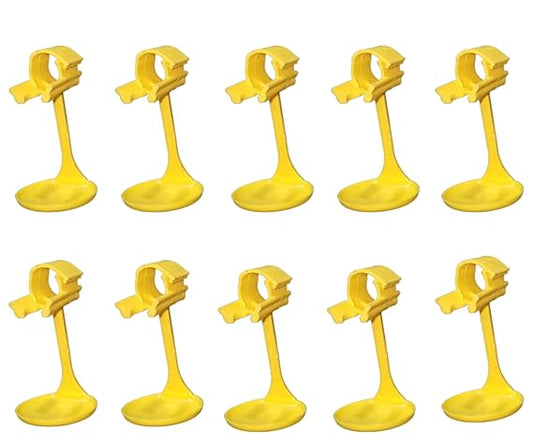 GKI POULTRY Round Drip Cup for Poultry Bird Feeder (Pack of 10) Common Bird Feeder (Yellow)-Free Delivery