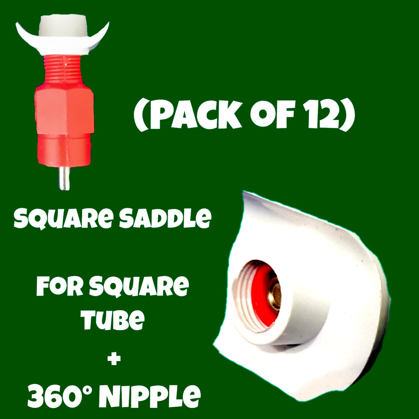 360 Degree Nipple with Square Saddle (Pack of 12)-Free Delivery