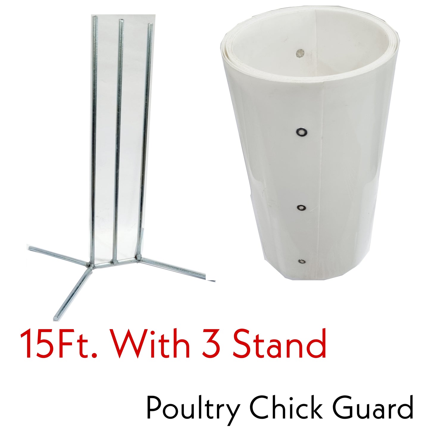 15ft Chick Guard for Poultry Chicks with 3 Stand-Free Delivery