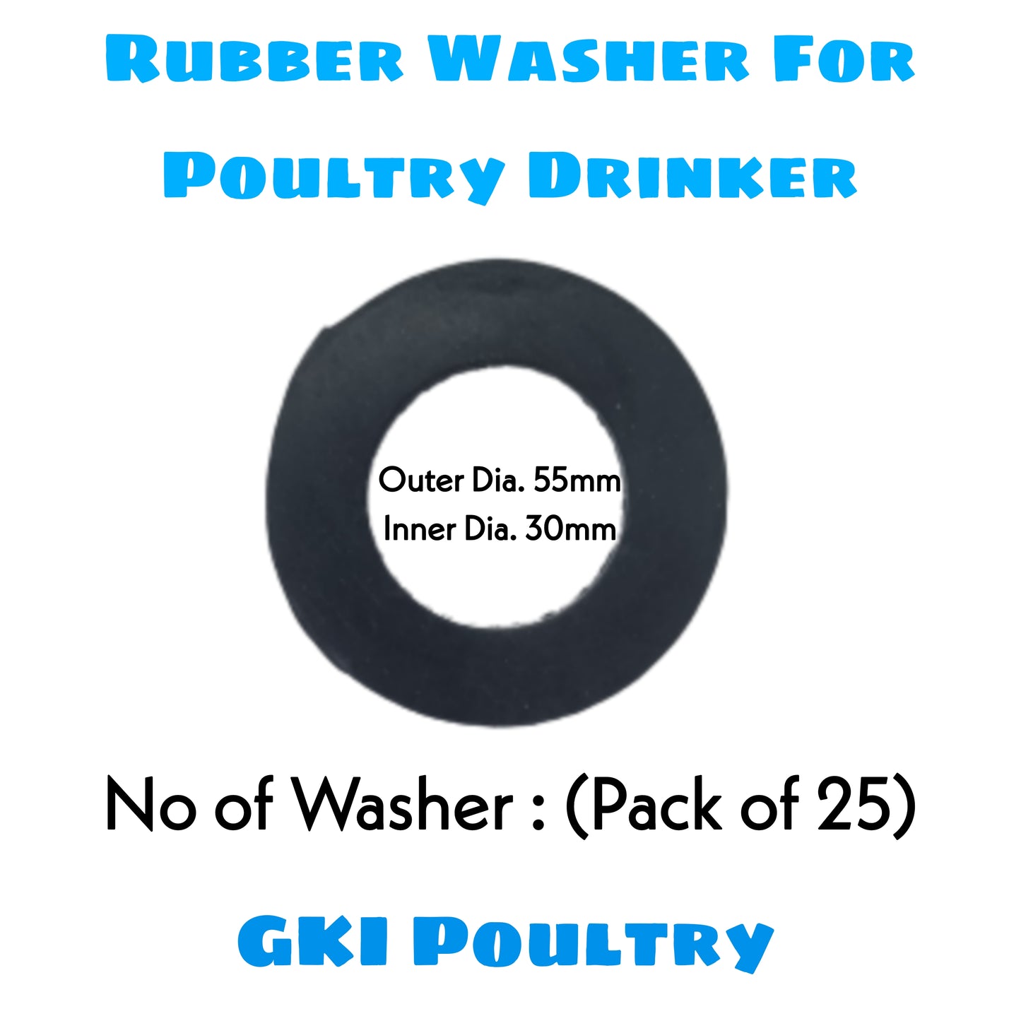 Drinker Rubber Washer (Pack of 25)-Free Delivery