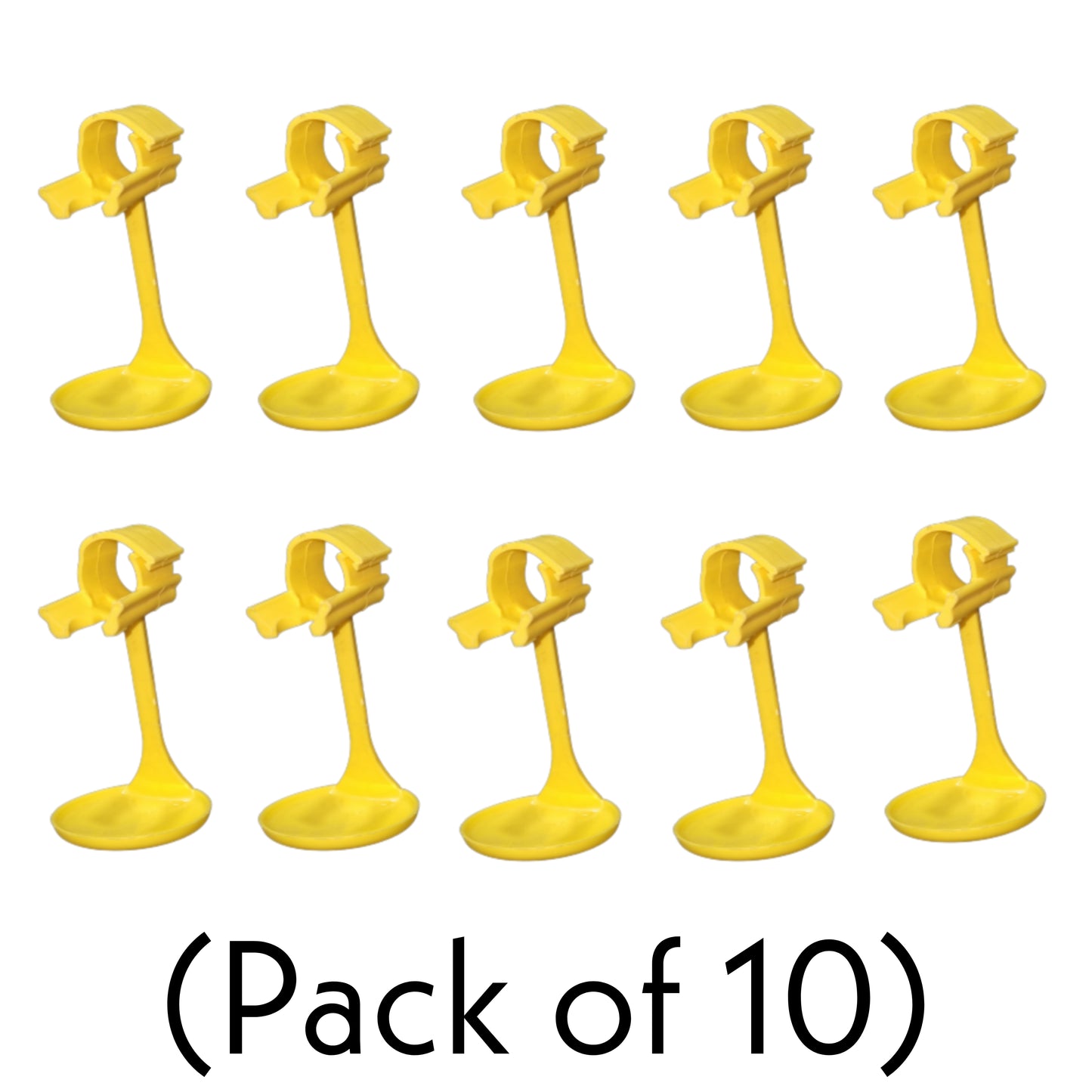 GKI POULTRY Round Drip Cup for Poultry Bird Feeder (Pack of 10) Common Bird Feeder (Yellow)-Free Delivery