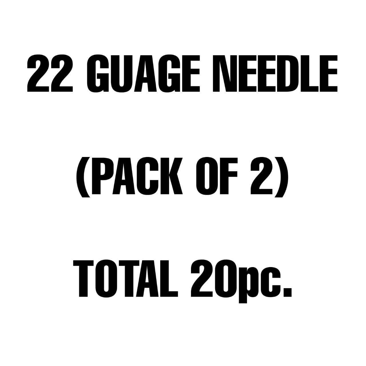 22 Gauge Standard Needle(Pack of 2-20 No)-Free Delivery